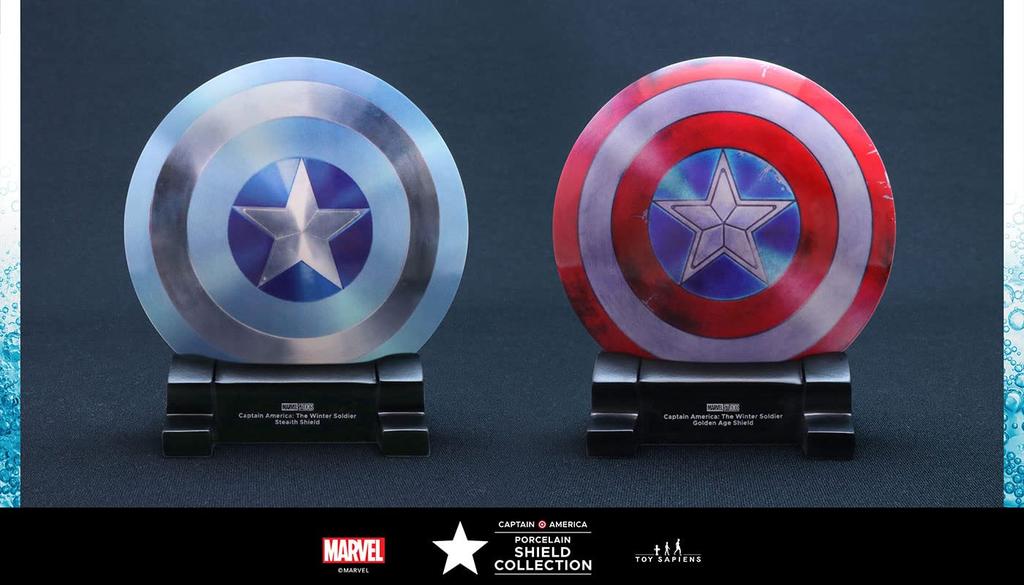 Коллекция фарфоровых щитов Saga Captain America of Red Marvel/Infinity (Ящик 8)