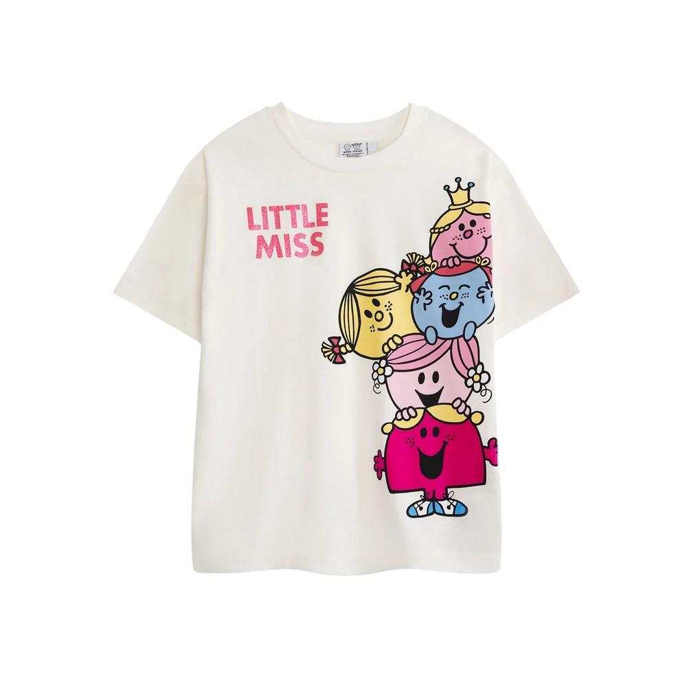 Mr Men & Little Miss Girls Characters Short-Sleeved T-Shirt (Pack of 3)