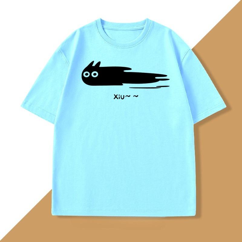 Funny Cat T Shirt for Unisex WOMEN Summer Cotton Short Sleeve Tshirt Unisex Round Neck Funny Cat Lover Tshirt Loose Clothing Tees