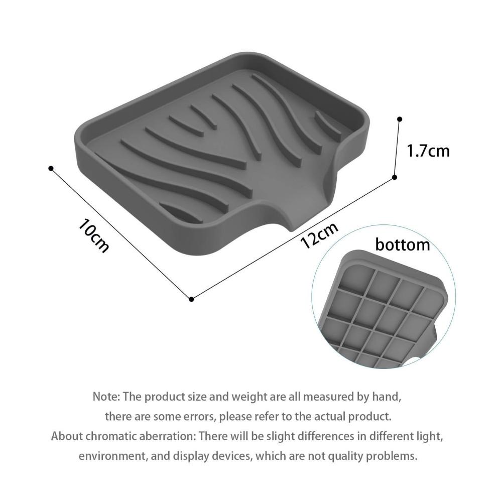 1 PC Silicone Bathroom Soap Dish Kitchen Sink Sponge Holder Rubber Soap Dish for Soap Shower Soap Dispenser Tray Sink