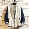 Fashion  Casual Baseball Uniform Cotton Spliced Regular Rib Sleeve Brand Clothing Bomber Jacket Men