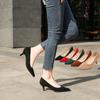 2025 Fashion Women High Heels Elegant Office Lady Shoes Soft Brand Ladies Pumps Pointed Toe Middle Heel 5cm Green Black Red