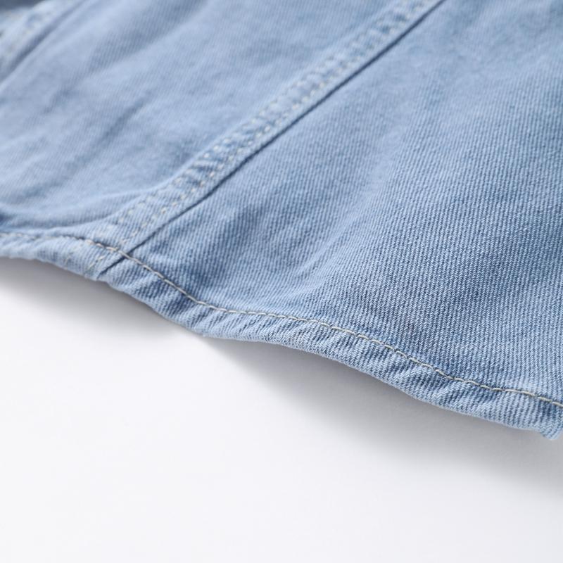 Fashion Button Denim Vest Women's Round Neck Sleeveless Solid Color Jacket Temperament Casual Vest Commute Harajuku Style Spring and Summer New