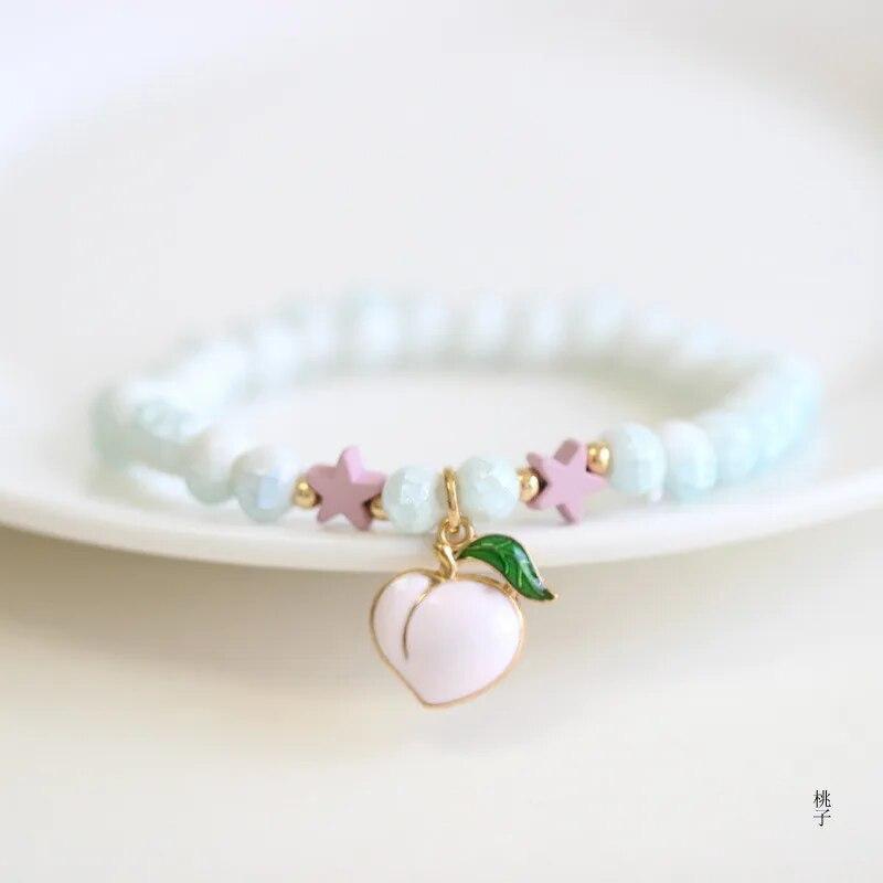 Жемчужный кролик в бутылке, эластичные браслеты из бисера, керамические бусины в виде животных, браслет для женщин, ювелирные изделия, подарки на день рождения