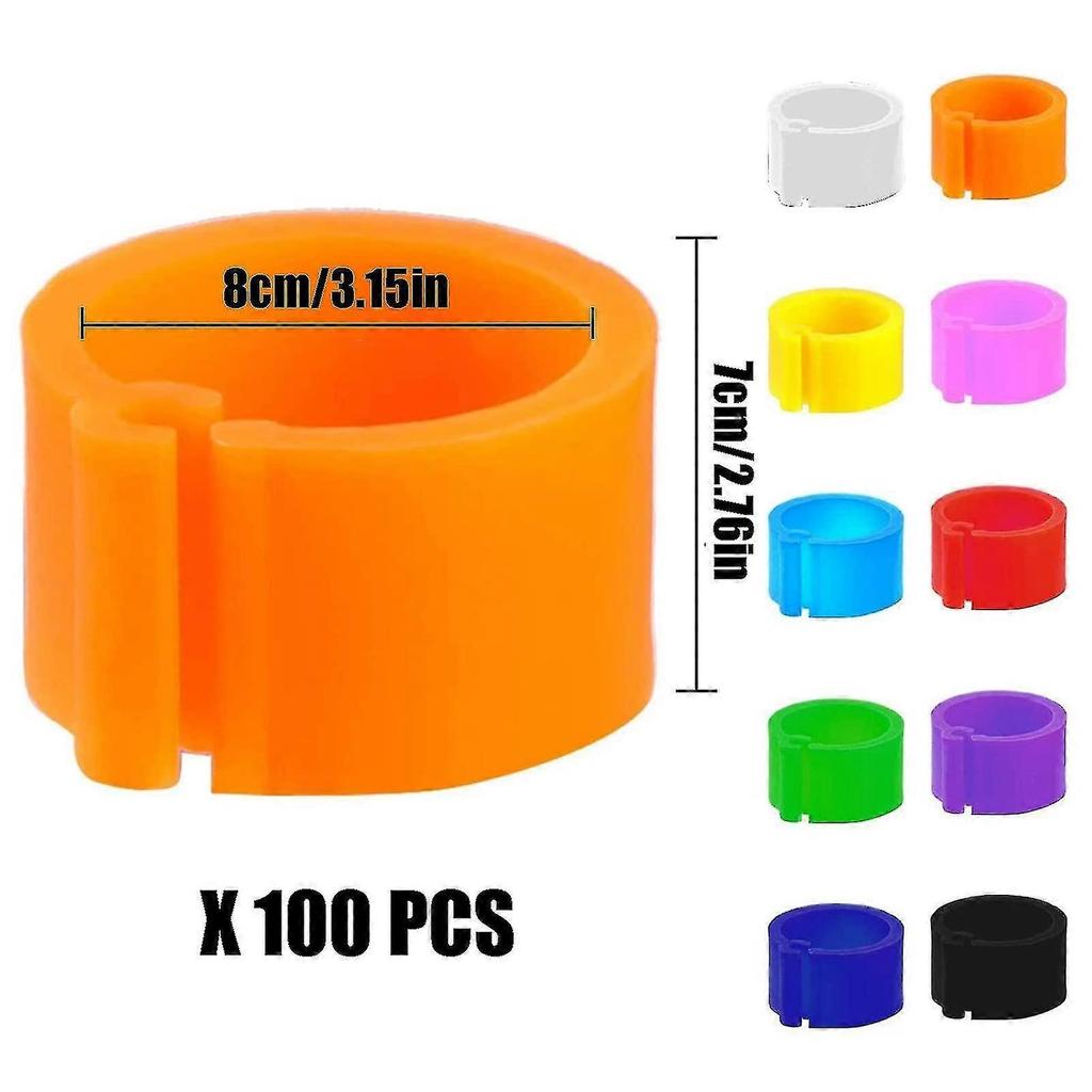 100pcs Bird Foot Rings Plastic Pigeon Identification Ring 8mm Bird Foot Rings For Identification