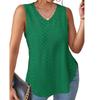 GMXIA Spring Summer V-neck Vest Sleeveless Hole Jacquard Top Casual Vest Women