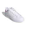 Adidas Stan Smith J Белые переливающиеся детские кроссовки Cloud-White Silver-Metallic FX7521