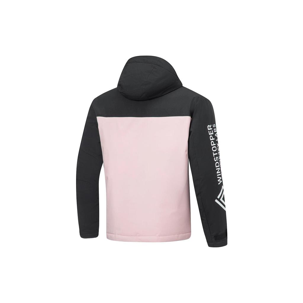 Li Ning Fitness Series Letter Logo Print Светоотражающая свободная универсальная морозостойкая повседневная короткая зимняя куртка-пуховик для мужчин AYMT321-3