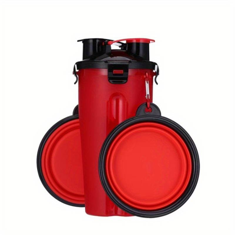 Наборы для кормления домашних животных Портативные 2 в 1 Бутылка для воды для домашних животных с контейнером для еды Собака 2 шт. Складные миски для кормления На открытом воздухе Прогулки D0018A