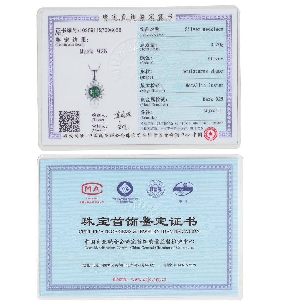 Umcho Подвески с изумрудными драгоценными камнями для женщин, подлинное лакомство, майский камень, пасьянс, ювелирные изделия с цепочкой, юбилей, день рождения, день Святого Валентина, ювелирные изделия, подарок