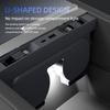 USB Hub For Tesla Model Y Juniper 2025 2026 Model 3 Highland 2024 2025 With Sliding Cover, 119W Dual Type-C Retractable Cables Multi Ports Fast