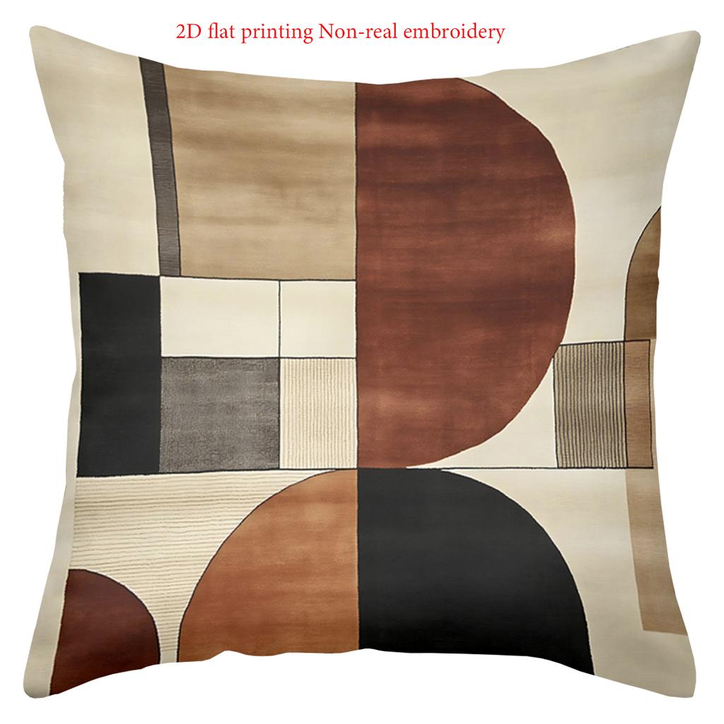 Современный геометрический узор, 2D-печать, наволочка из полиэстера, декоративный чехол для подушки на диван, прикроватная подушка