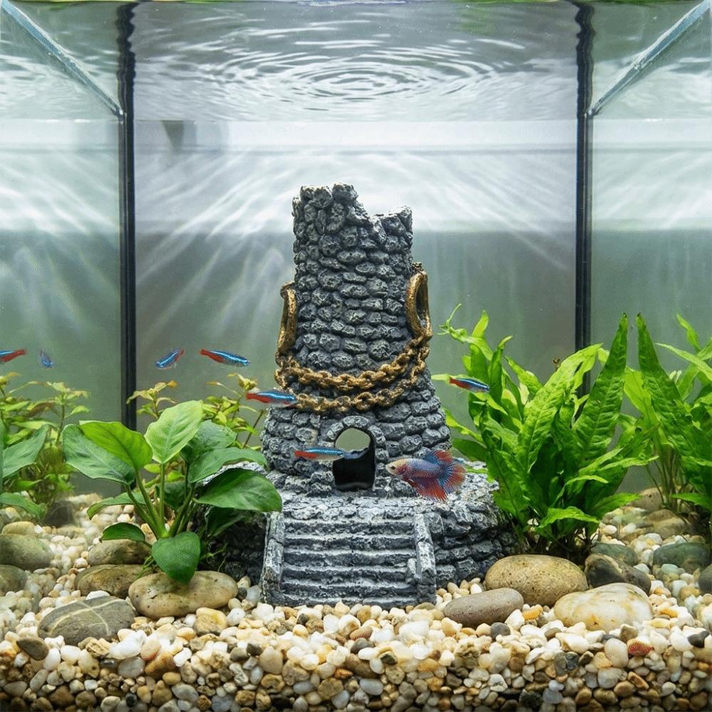 Resin Fish Tank Ornament Simulation Fish Shelter Hiding Spots Cave Hideouts