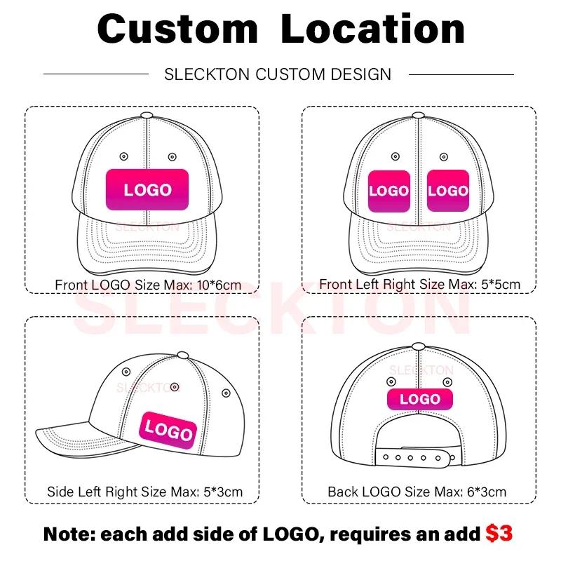 SLECKTON Custom Cap Logo Embroidery Retro Baseball Cap для мужчин и женщин DIY Design Letter Hat Customize Graphic Print Wholesale