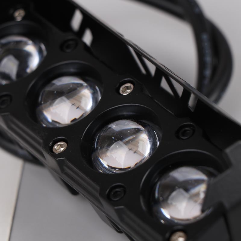 Мотоциклетный светодиодный прожектор двухцветный ближний/дальний свет противотуманные фары для автомобиля грузовика внедорожника UTV мини линза фара фара для вождения