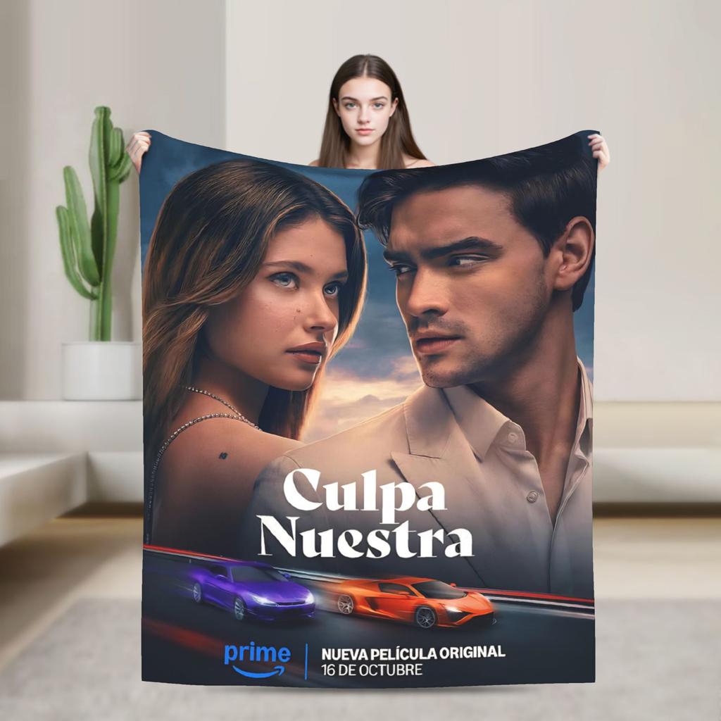 Film Culpa Mia Super Warm Blanket Airplane Travel Plush Throw Blanket Comfortable Couch Chair Flannel Bedspread Sofa Bed Cover