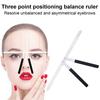 Stainless Steel Eyebrow Positioning Ruler Eyebrow Golden Ratio Caliper 3-Point Positioning Ruler Microblading Brow Guide Measuring Tool