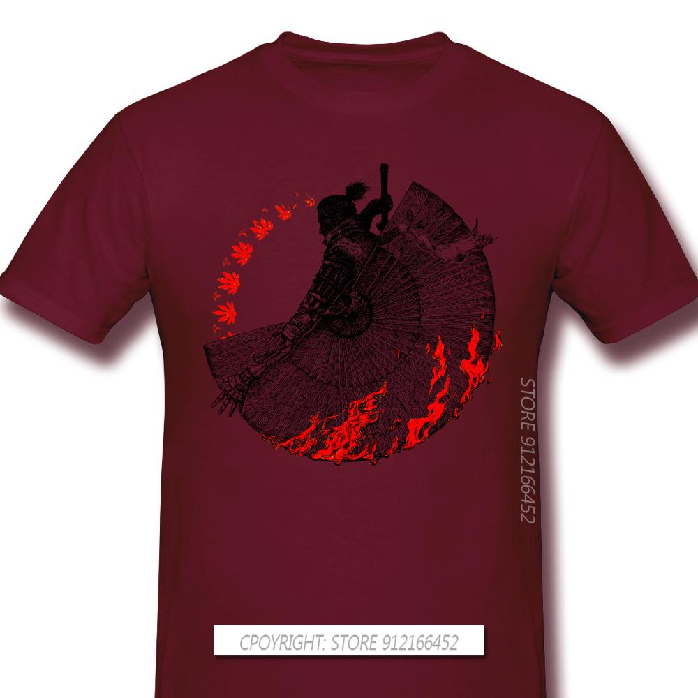 Shinobi Print 100 Cotton Funny T Shirts Sekiro Shadows Die Twice Wolf Sengoku Kuro Game Unisex Fashion Streetwear