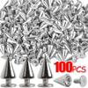 10/100Pcs Punk Cone Spikes Metal Screwback Spike Studs DIY Leather Craft Garment Rivets Decoration for Clothes Shoes Accessories