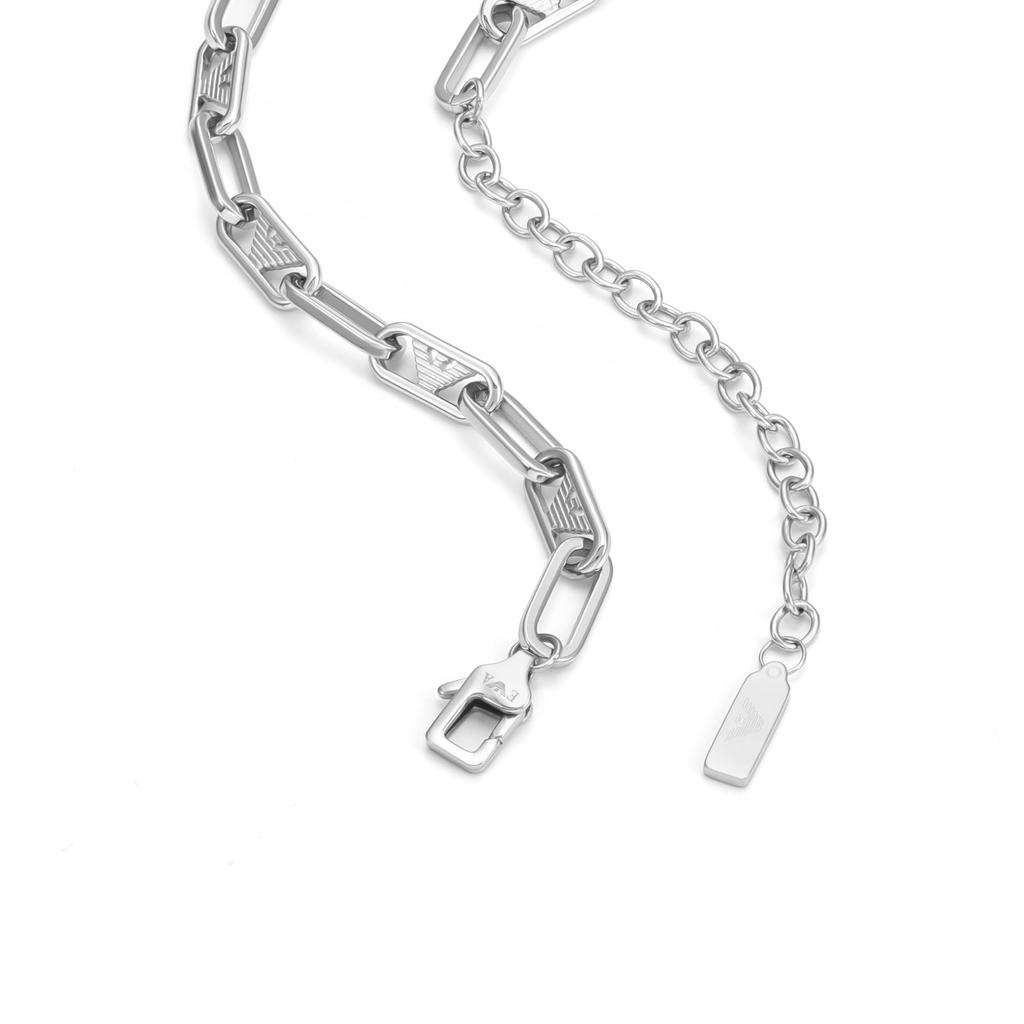 Emporio Armani EGS3248040 Men's Necklace, Silver,