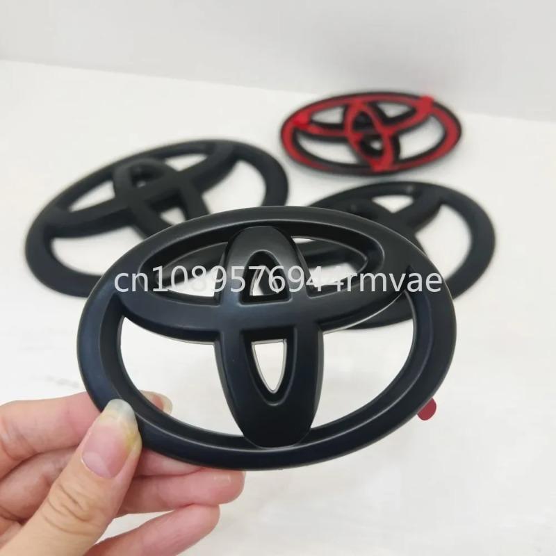 Матовый черный ABS НАКЛАДКА на передний логотип автомобиля Для Toyota Corolla Vios CHR RAV4 HRV Camry Alphard Yaris Reiz Highlander PRIUS LEVIN