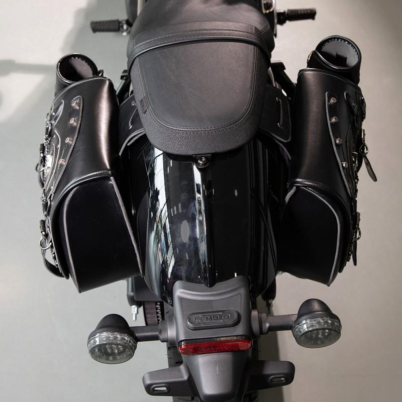 Motorcycle Saddle Bag Set Punk Rock Style Universal Fit Harley Other Motorcycles