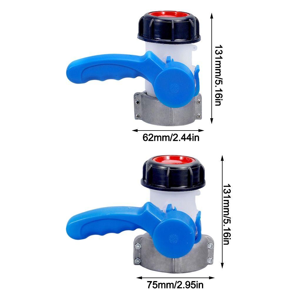 DN40/DN50 IBC Tank Tap Pipe Connector 75mm Liters 62mm To 1000L Container Male Export Butterfly Valve Switch IBC Tank Adapter