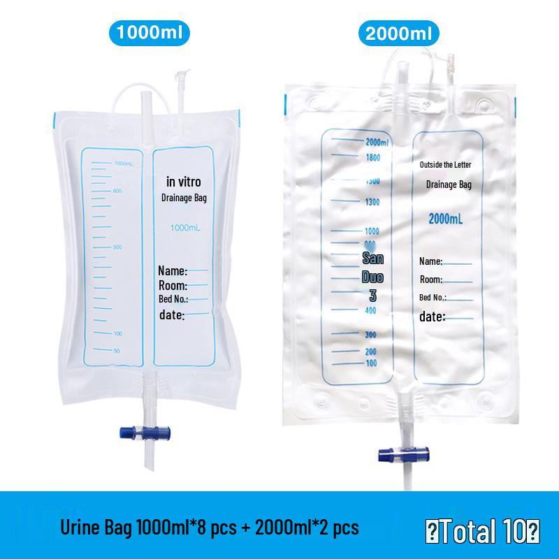 Мешок для сбора мочи для лежачих больных - Герметичная конструкция для недержания, подходит для пожилых мужчин и женщин