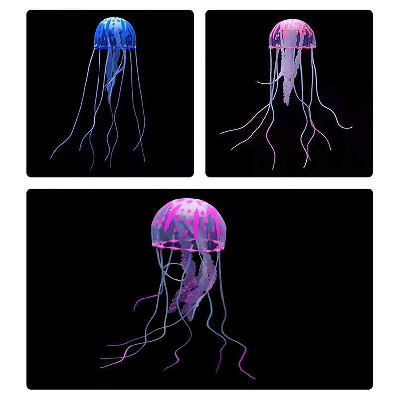 Красочная искусственная светящаяся медуза, декор для аквариума, мини-подлодка, украшение, товары для водных питомцев