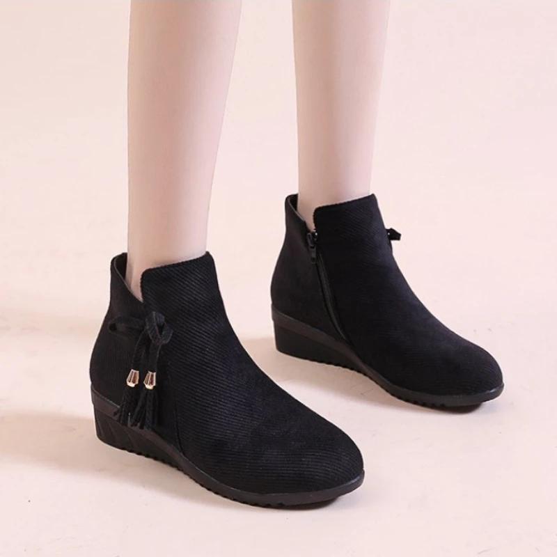 2024 Женские Ботинки PU Кожаные Спортивные Туфли Для Женщин Теплые Ботинки Модные Ботинки С Мягкой Подошвой Женская Обувь