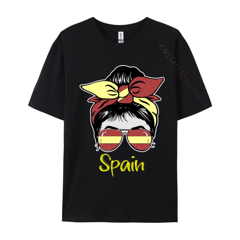 Spain Flag Heart Heartbeat For Spain Men Girl Cute Men's Top T-Shirts Tops Shirt Printed Tops Shirts Camisas Basicas Hombre