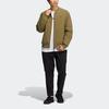 Adidas Однотонная бейсбольная куртка с застежкой-молнией, мужские куртки, зеленые HN2142