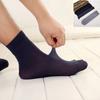 New Solid 5pair Business Mens Summer Socks Thin Silk High Elastic Nylon Breathable Casual Short Crew Socks Male Cool Socks