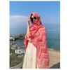 60*260cm Women's Cotton Feel Scarve Summer Beach Sunscreen Shawls Wraps Poncho Lightweight Print Kimono Scarf