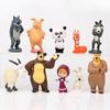 MINISO 10 штук/набор Куклы Маша и Друзья Леса Куклы Домашние Украшения