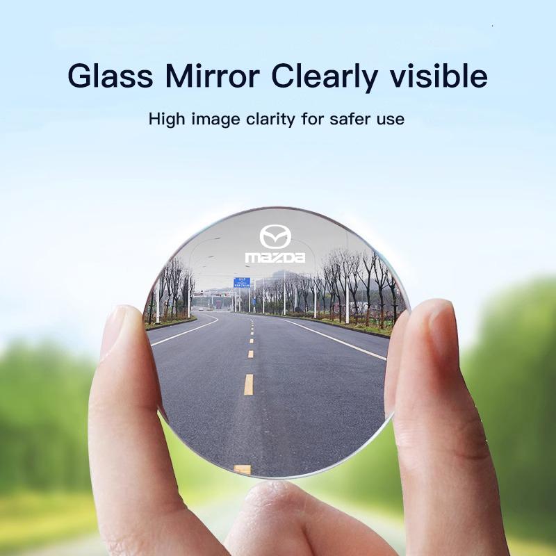 Car Rearview Small Circular Mirror High-definition Wide-angle Mirror Sticker For Mazda Demio 5 3 2 CX3 CX9 MX5 6 CX5 CX30 Axela GH4