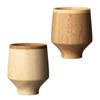 RIVERET TSUBOMI Ochoco 60ml Pair Set Bamboo Dishwasher Safe White/Brown RV-124WB