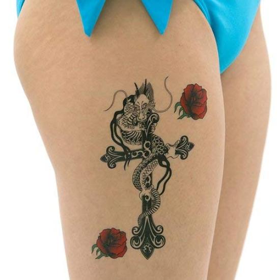 Фестивальный макияж R203 Крест Дракон x (17,5см 10см)