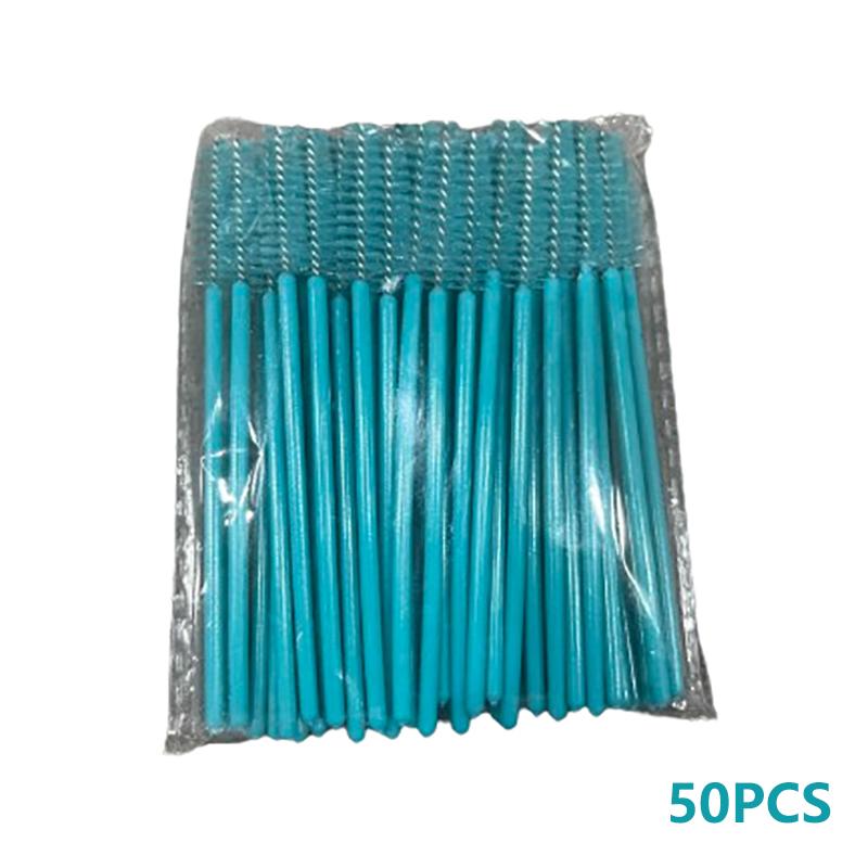 50 шт., кисти для ресниц, кисти для макияжа, одноразовые палочки для туши, аппликатор, катушки для ресниц, косметическая кисть, инструмент для наращивания ресниц