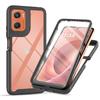 Case for Moto G06, includes built-in screen protector + clear back cover