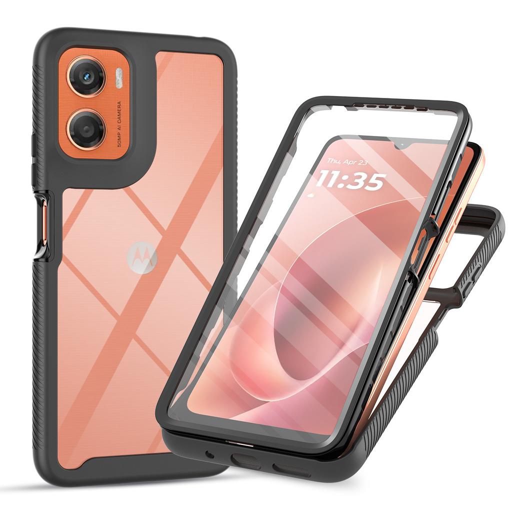 Case for Moto G06, includes built-in screen protector + clear back cover