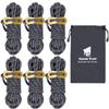 GEERTOP Guy Rope, Paracord, Tarp Rope, Tent Rope, Guy Line, Guyline, 4mm, 6 Pieces, Reflective Material, Aluminum, with Flexible Hardware, Storage