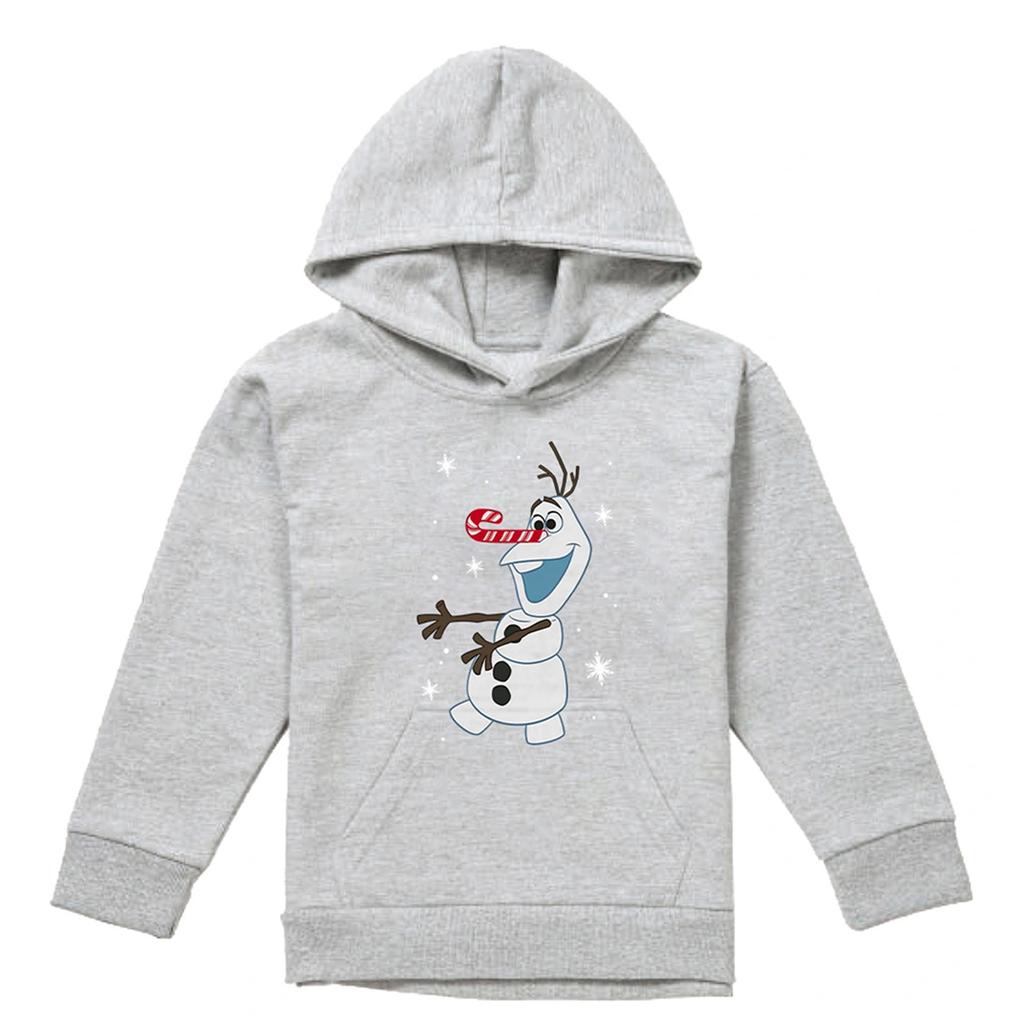 Frozen Childrens/Kids Olaf Candy Cane Heather Christmas Pullover Hoodie