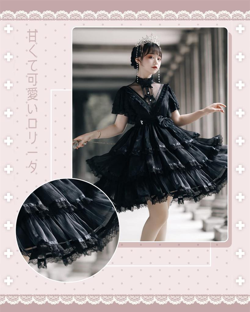 One Piece Lolita Gothic Lolita Costume Lolita Cosplay Retro Elegant Dress Cosplay Lolita Large Size Mori Girl Sweet Loli Socks Gift Gothic Dress