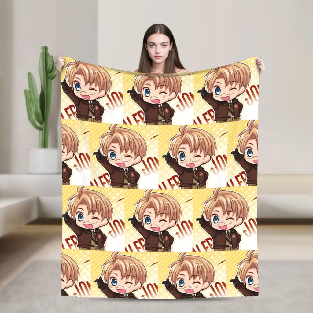 APH Italy Hetalia Anime Blanket Fleece Winter Multifunction Super Soft Throw Blanket for Home Travel Rug Piece