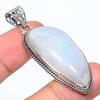 Подвеска из стерлингового серебра 925 пробы с натуральным радужным лунным камнем, размер 2,21 дюйма, E4d52