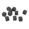 30Pcs Hexahedral Dice Right Angle Pure Black Plastic for Classroom Board Game Party Favor Fun