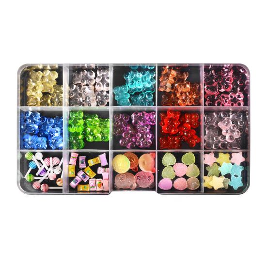 1 Set 3D Nail Art Charm Assorted Mini Acrylic Nail Design Jewelry Resin Charm DIY Crafts Nail Decoration Accessories
