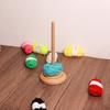 Double Wooden Yarn Holder Rotatable Wooden Yarn Skein Spinner Revolving Yarn Ball Stand Stable Yarn Holder Dispenser