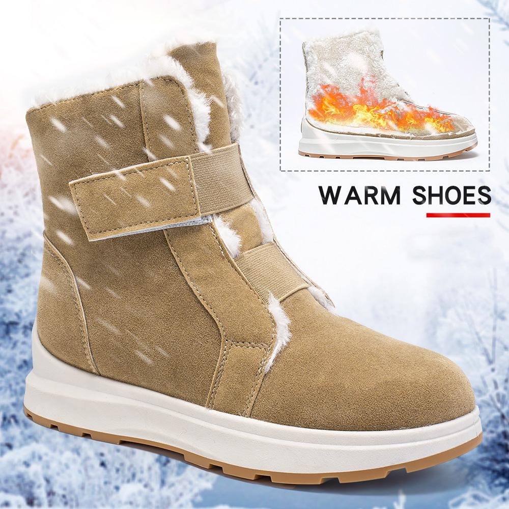 Мода Новые Толстые Плюшевые Теплые Зимние Ботинки Женские Зима 2024 Искусственная Замша Платформа Ботильоны Женские Нескользящие Хлопковые Утепленные Ботинки Большого Размера
